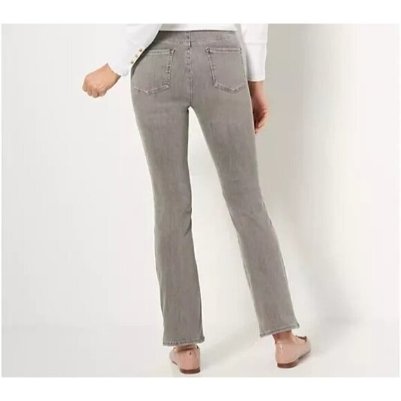 NYDJ Spanspring Pull-On Slim Bootcut Jeans- Clean Barnet Sz PM Neutral Comfort - Picture 2 of 12